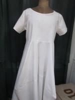 Robe EULALIE en lin blanc (3)