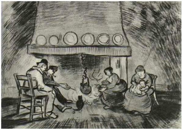 Interior-of-a-Farm-with-Figures-at-the-Fireside