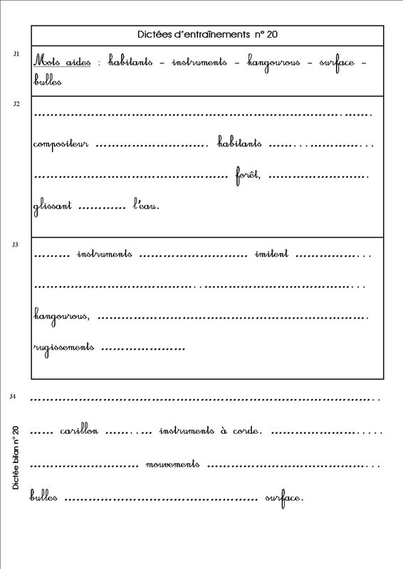 dictée n° 20 carnaval des animaux st saens page 2