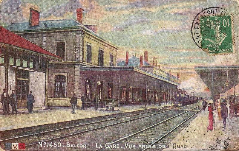 Belfort CPA Av Gare n°4X Gare Quais Vue sud LVC 1450