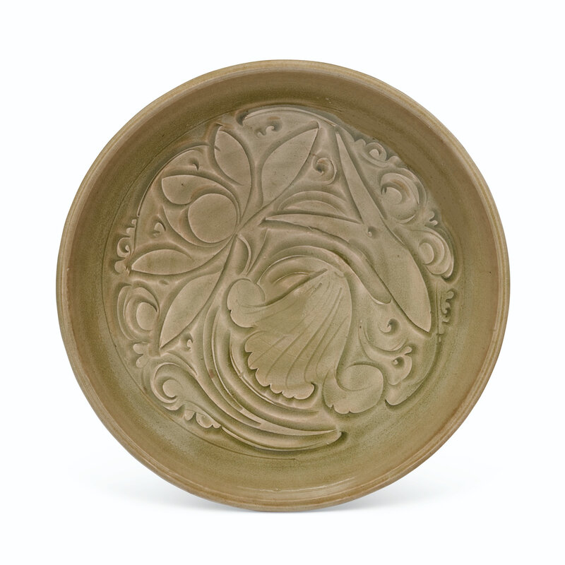 A carved Yaozhou celadon bowl, Northern Song-Jin dynasty (AD 960-1234)