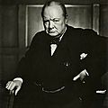 Winston Spencer <b>Churchill</b>. Premier ministre britannique et premier lord de l'Amirauté.