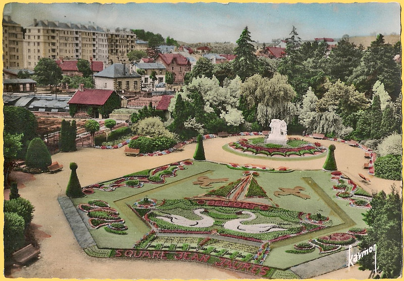 1952 Belfort CPSM Square Jean Jaurès Massif principal Cygnes C GF R