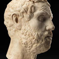 A Roman marble head of a bearded male. Circa 1st-2nd Century A.D.