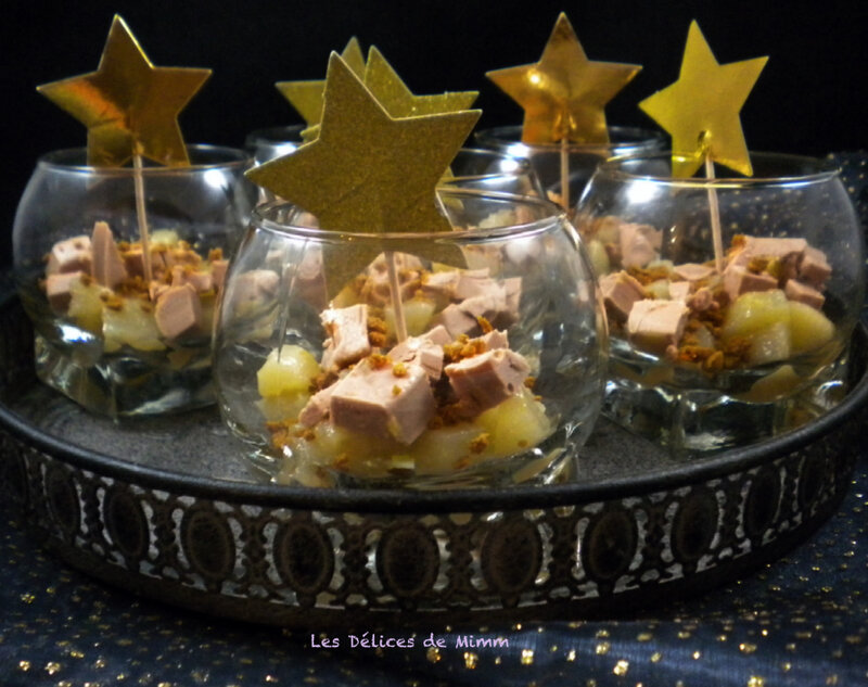 Verrines de poires caramélisées au foie gras 4