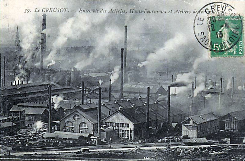 1921-12-12- Le Creusot acierrie et usine