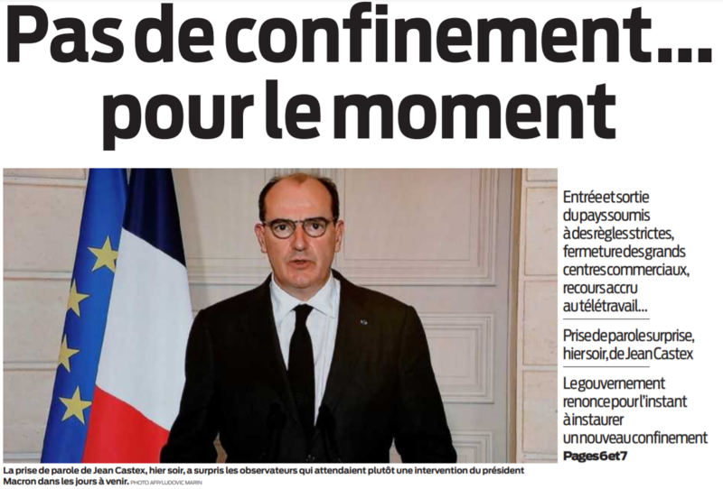 2021 01 30 SO Pas de confinement pour le moment