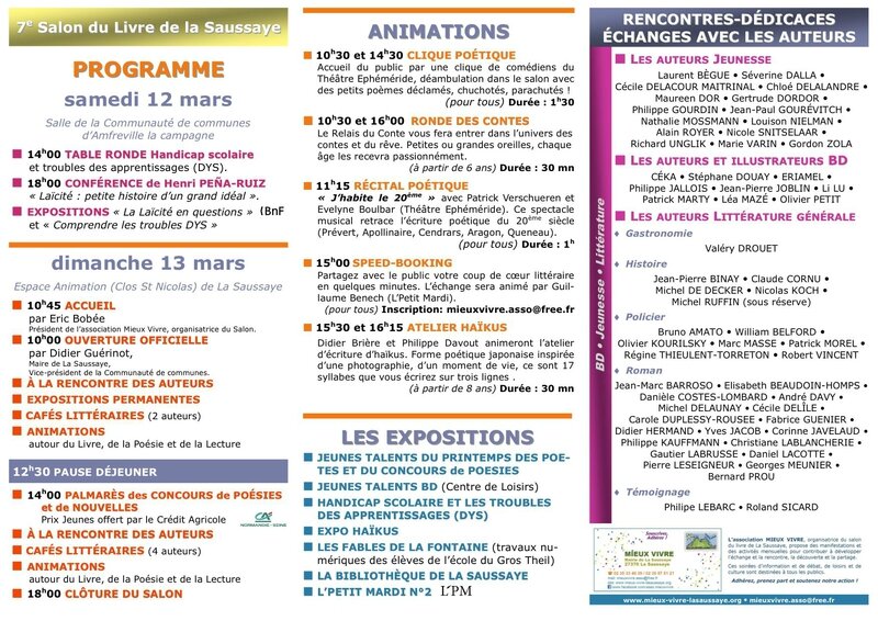 La Saussaye 2016 programme