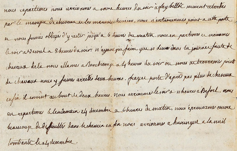 Marie Thérèse Charlotte de France - Extrait lettre sortie du Temple