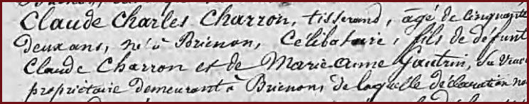 CHARRON Claude - décès fils