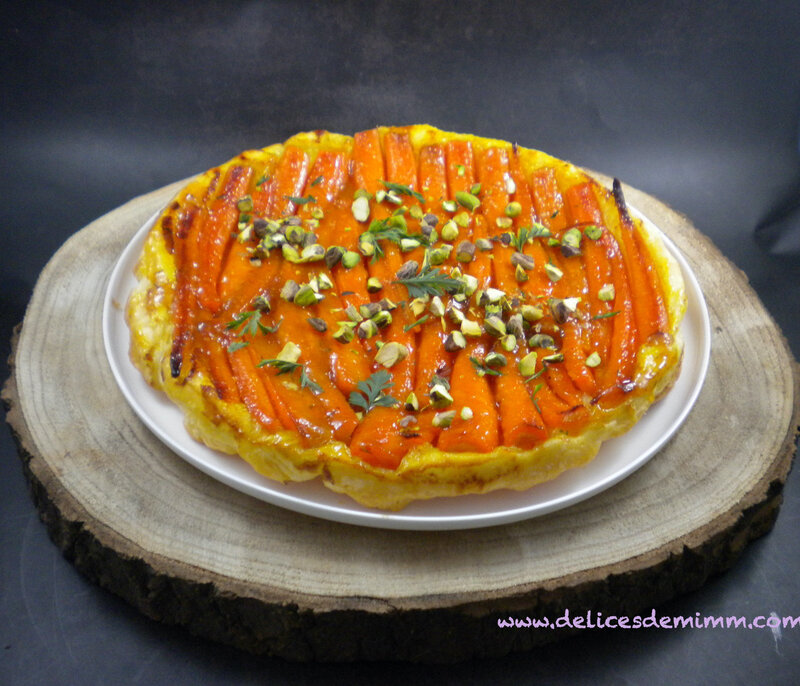 Tarte tatin aux carottes et au caramel d’orange 4