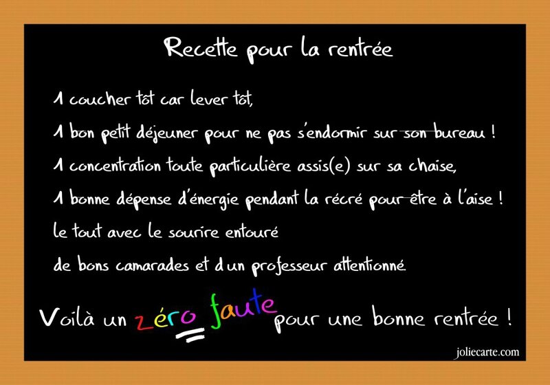 BONNE RENTREE A TOUS - 2014