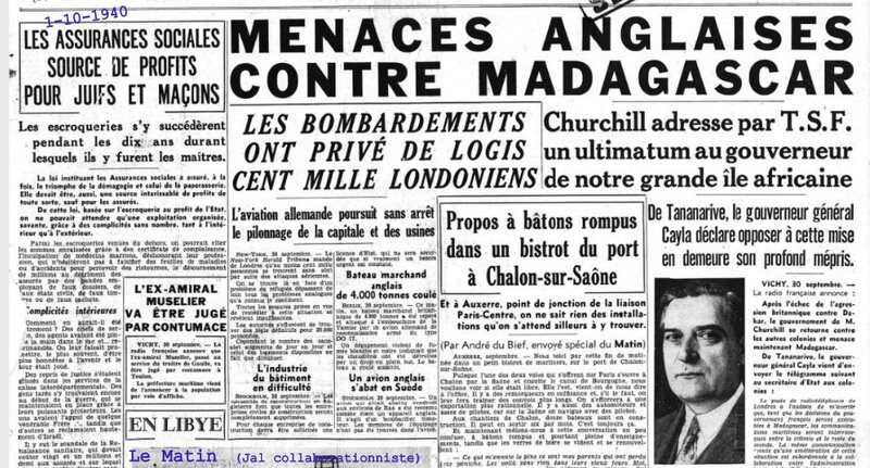 1940 1 oct le Matin Une