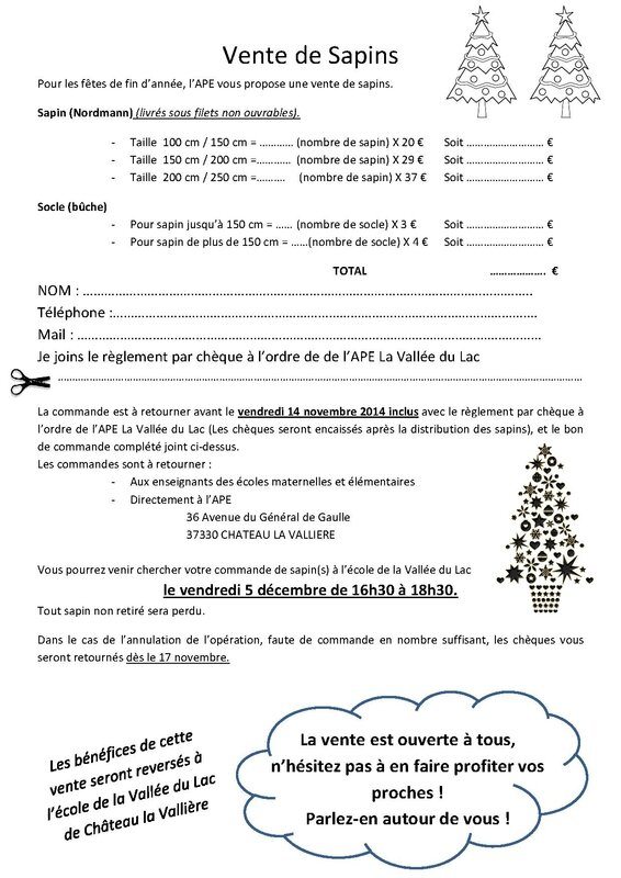 Vente de Sapins