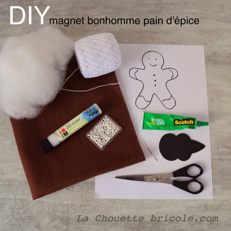 DIY magnet bonhomme pain d'épice 1- la chouette bricole (2)