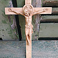 Ancien Christ Crucifix Plâtre <b>Art</b> <b>Déco</b> Religieux Religion Années 30/40