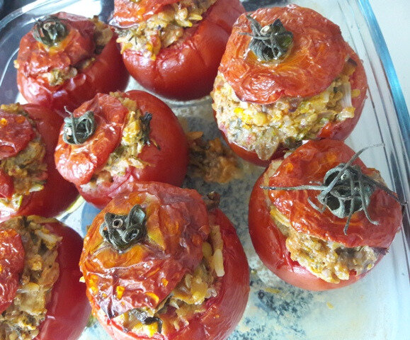 tomates farcies au confit de canard (1)