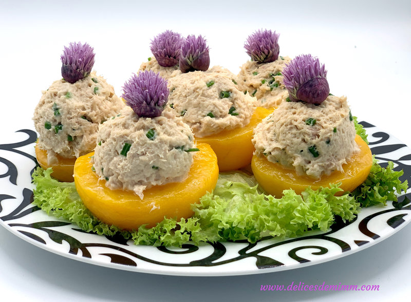 Pêches au thon à la ciboulette 5