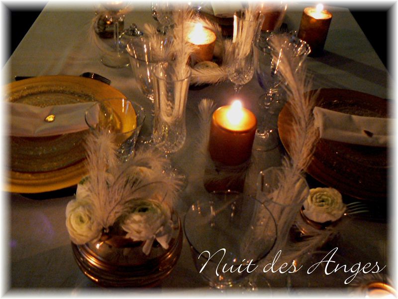 Nuit des anges décoratrice de mariage décoration de table or 018