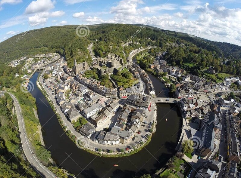 aerial-view-belgian-city-la-roche-en-ardenne-river-ourthe-church-ruins-medieval-castle-44743105