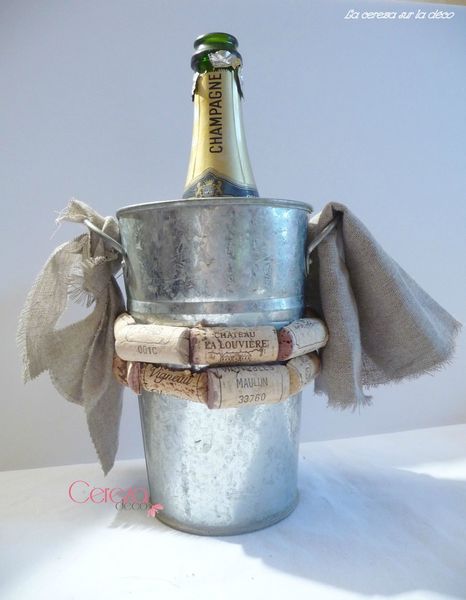 tuto DIY mariage vin vigne champêtre seau champagne cereza deco (1)