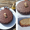 Gâteau <b>amande</b>-semoule et glaçage rocher