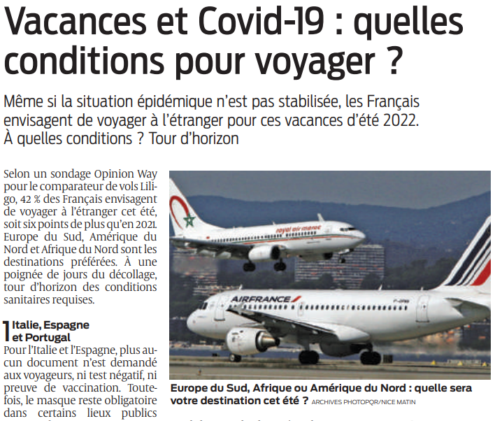 2022 06 30 SO Vacances et Covid-19 quelles conditions pour voyager