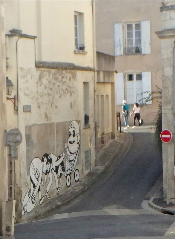 graff fresque montée rue Vieille Rose couple jeune 102017