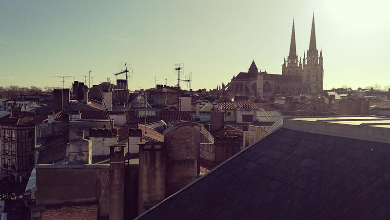 Bayonne, vue sur les toits et la cathédrale (64)