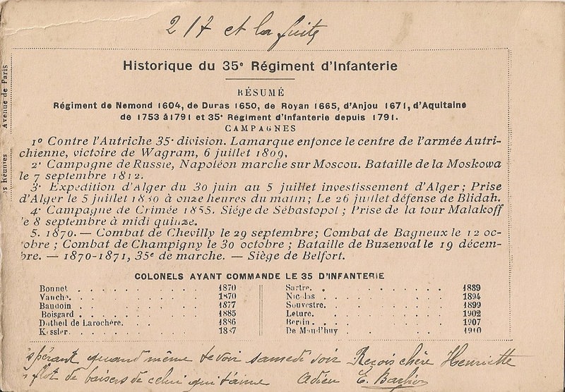 Belfort Carte-Lettre militaire 35 Rapport & Cantine RI Vd