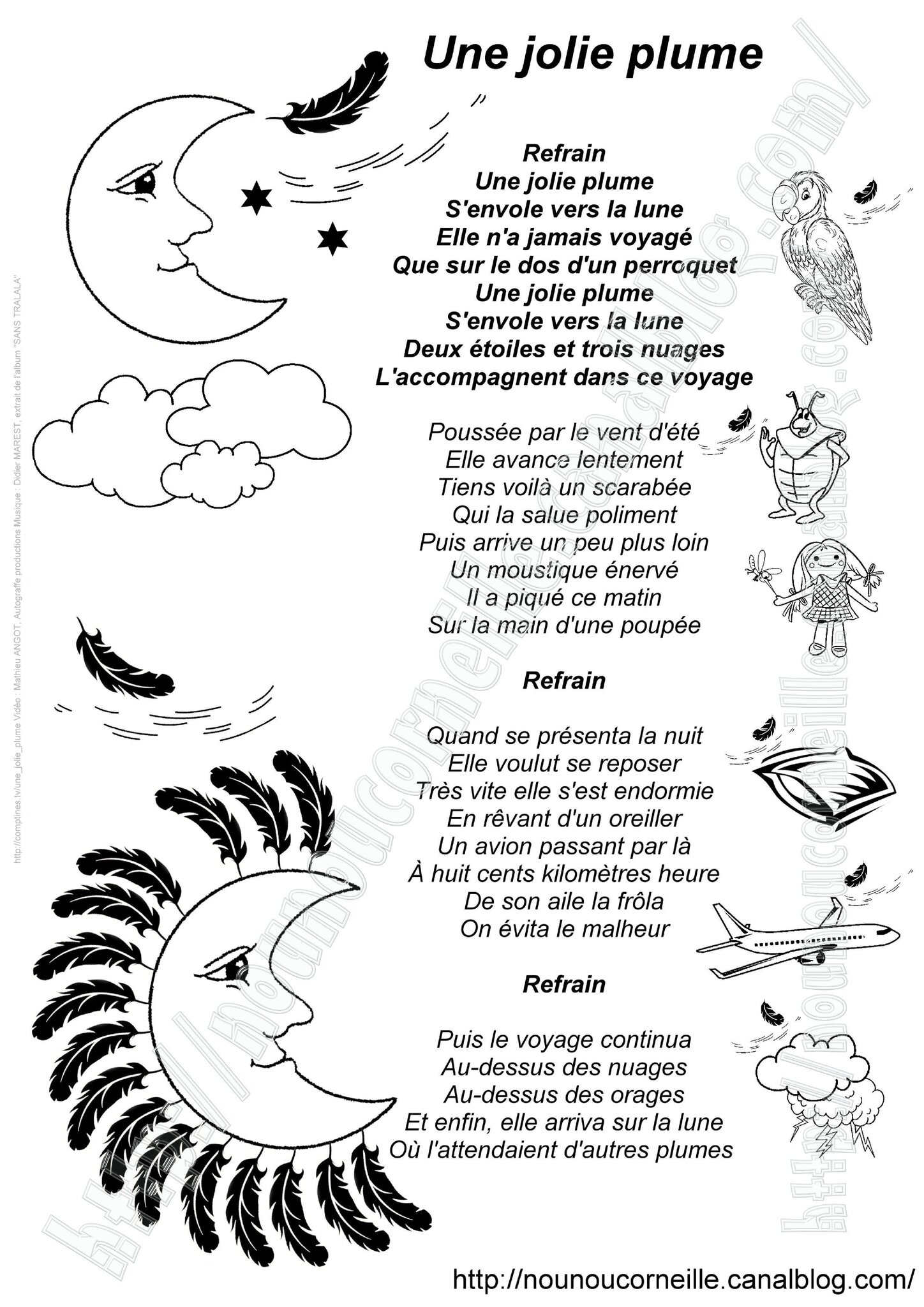une jolie plume N et B fili