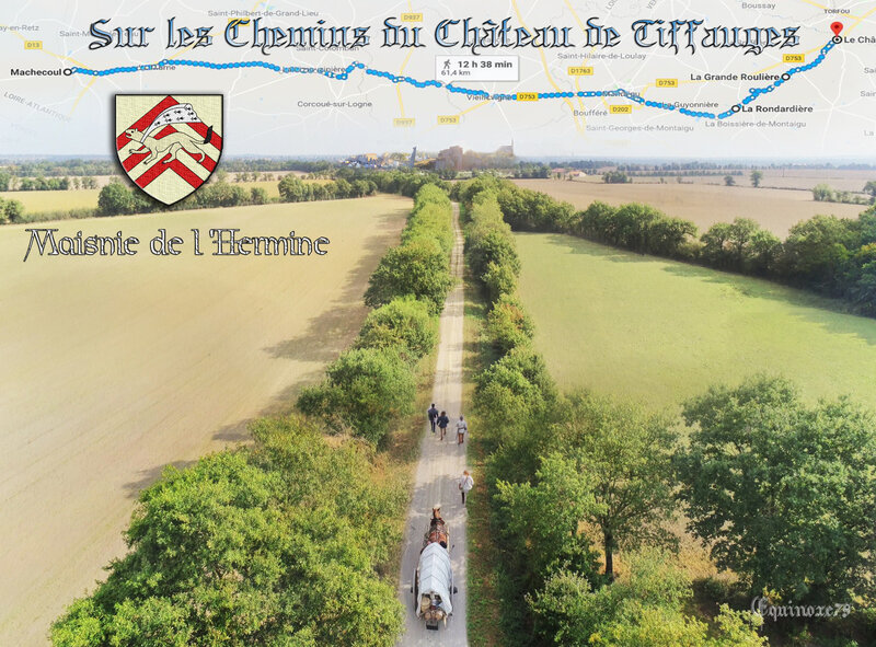 sur les chemins du château de Tiffauges, la chevauchée de la Maisnie de l'hermine