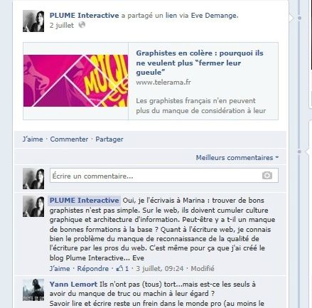 Facebook graphistes en colère