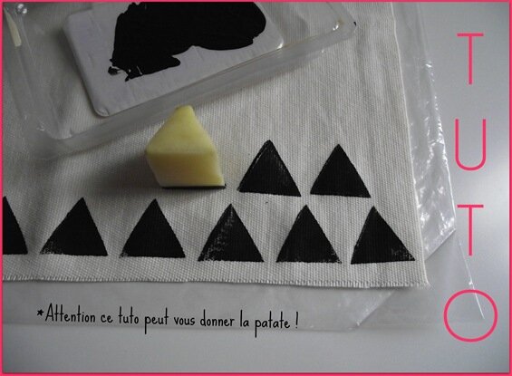 Peinture sur tissu - Pomme de terre - Noir - Des Idées Par Milliers