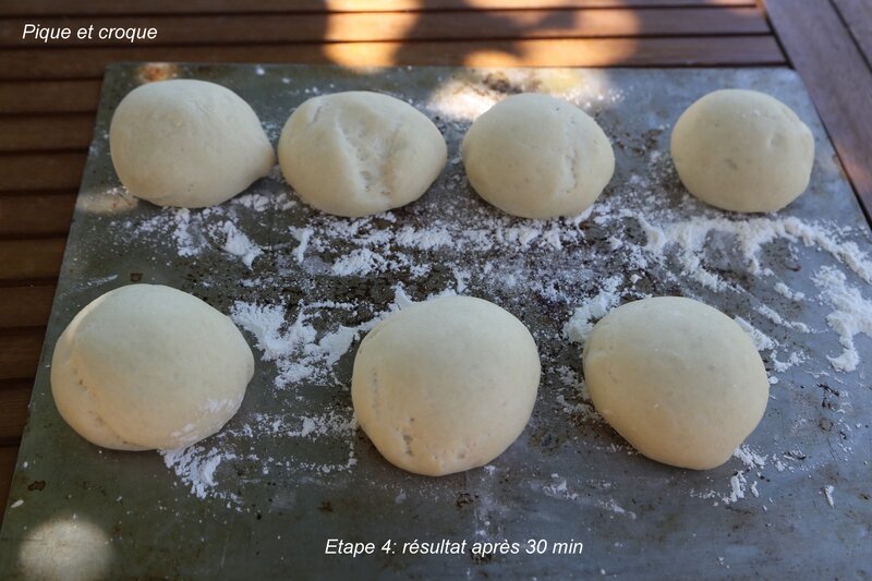 boules pita levées