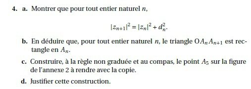 TS exos bac nombres complexes et suites 12 4 B