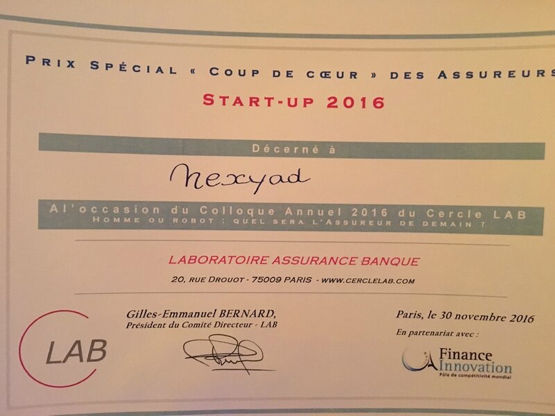 NEXYAD prix coup de coeur des assureurs