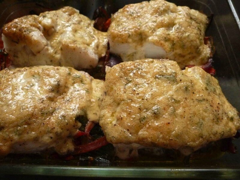 poisson gratiné a la mayo