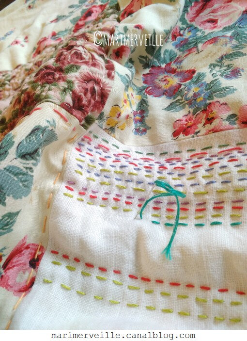 broderie en cours - plaid - marimerveille