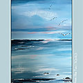 Tableau acrylique, petit format, Ocean Blue Two