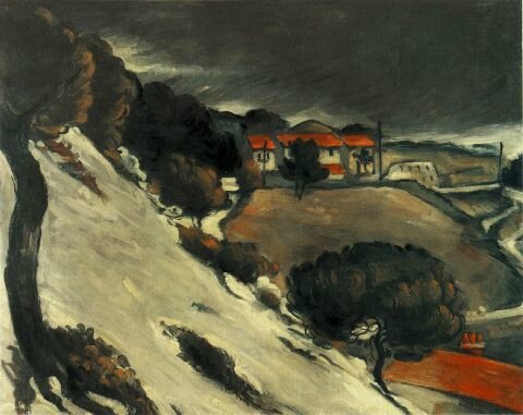 Cézanne, neige fondue à l'estaque 1870