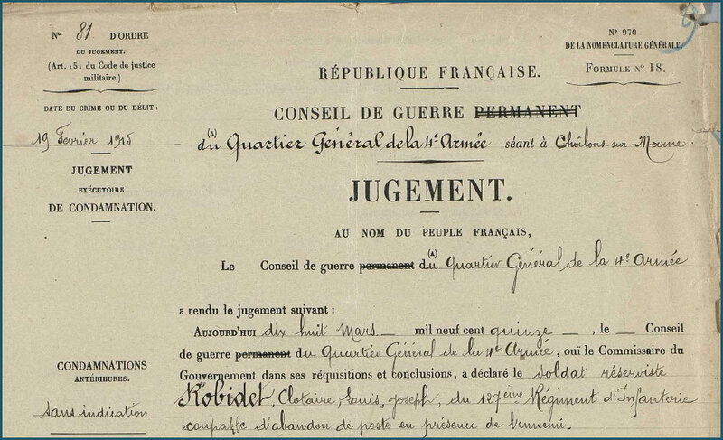 ROBIDET Clotaire - jugement