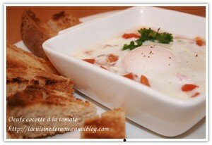 Oeufs cocotte à la tomate recettes dessert lOeuf sur le Plat Sucré (et ses Mouillettes !)