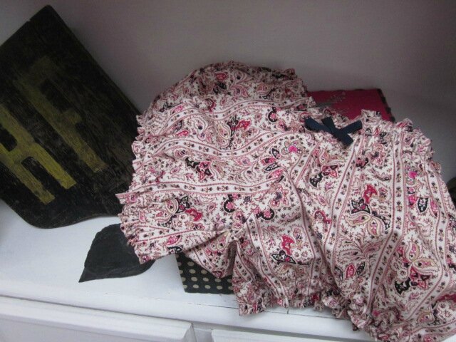Culotte en coton imprimé cachemire marine et rose - noeud marine (1)