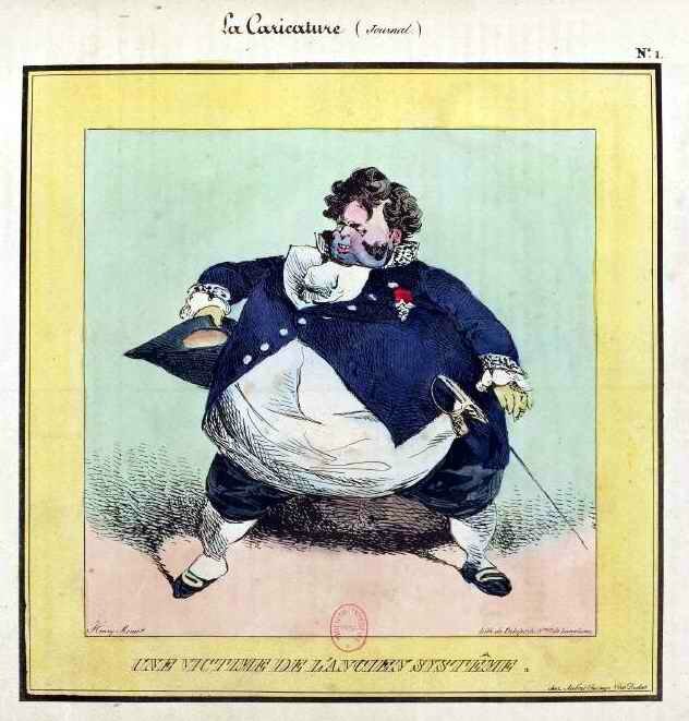 La caricature ancien système