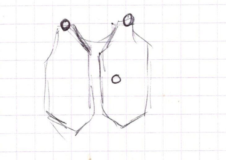 emplacement papillon gilet charles