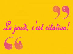 JEU-le jeudi c'est citation chez Chiffonnette