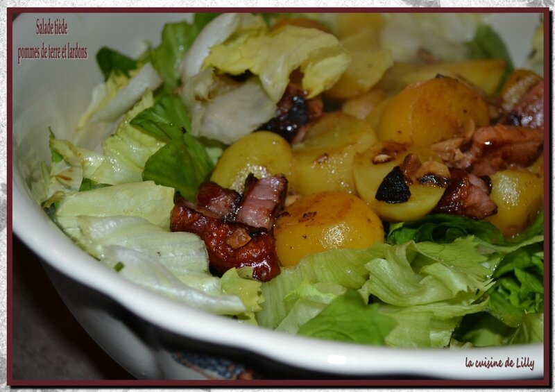 salade tiède pdt et lardons