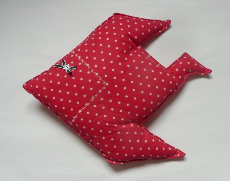 Coussin Poisson rétro
