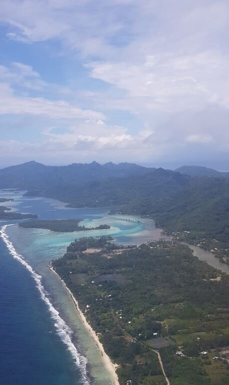 Huahine motu vue du ciel